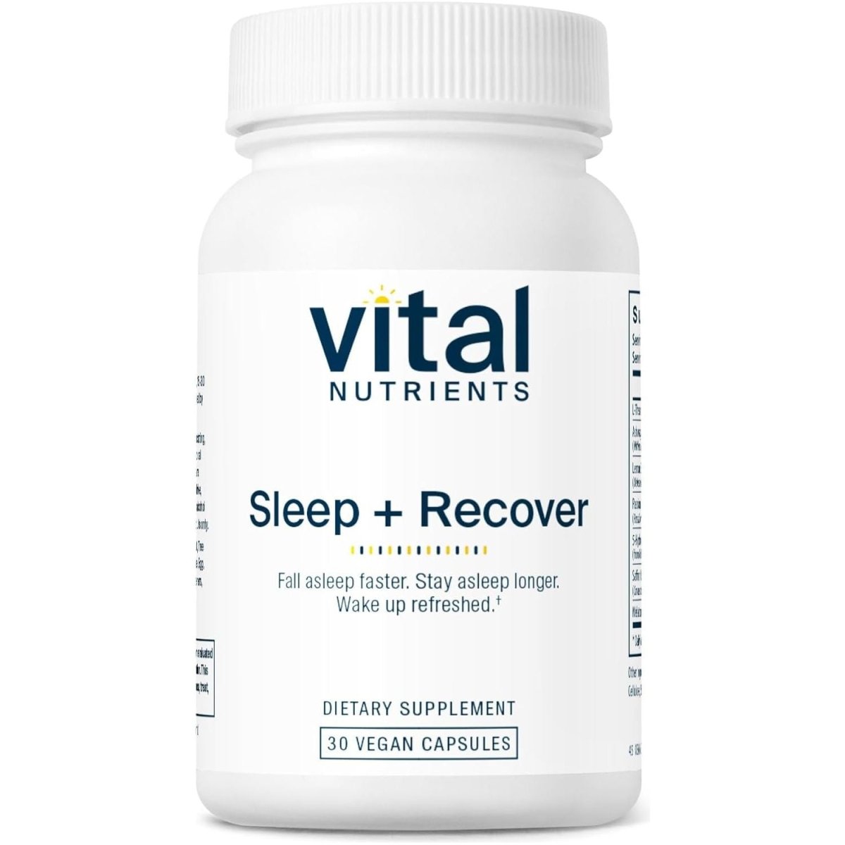 Vital Nutrients Sleep + Recover - Sleep Support Supplement 30 Capsules - Suppviv