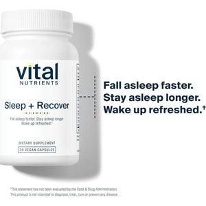 Vital Nutrients Sleep + Recover - Sleep Support Supplement 30 Capsules - Suppviv