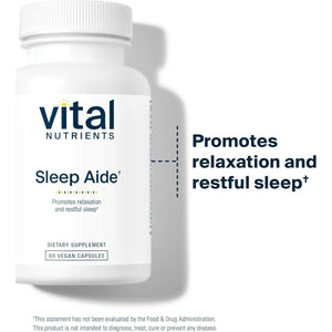 Vital Nutrients - Vegan Sleep Supplement | Promotes Relaxation & Restful Sleep 60 Capsules - Suppviv