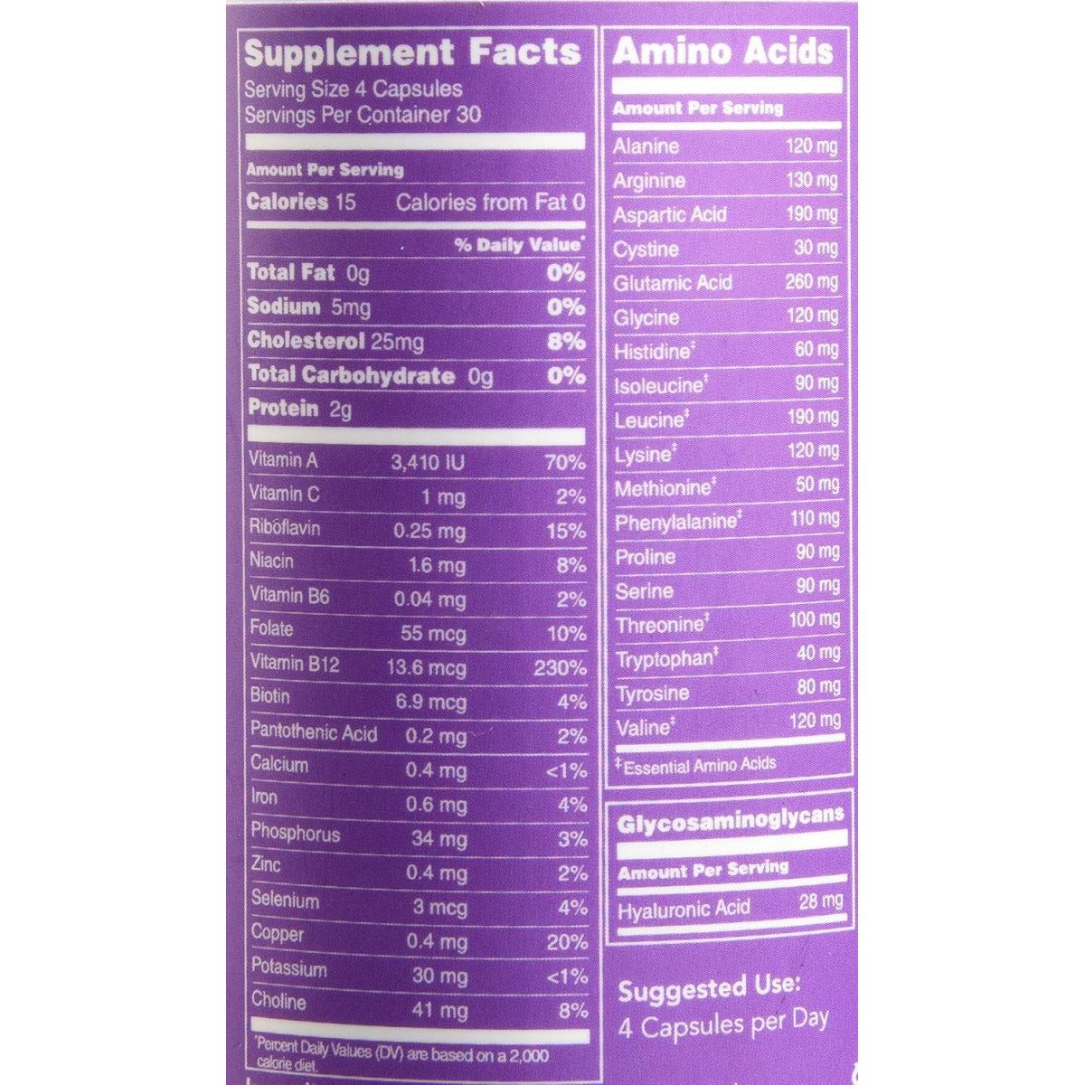 Vital Proteins Grass - Fed Desiccated Beef Liver Pills - (120 Capsules, 750Mg Each) - Suppviv