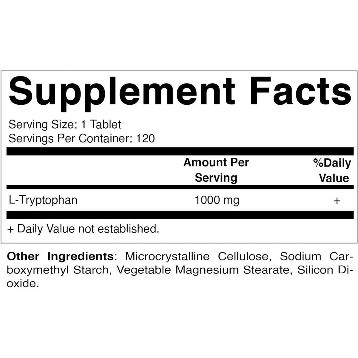 Vitamatic L - Tryptophan 1000Mg 120 Tablets - Suppviv