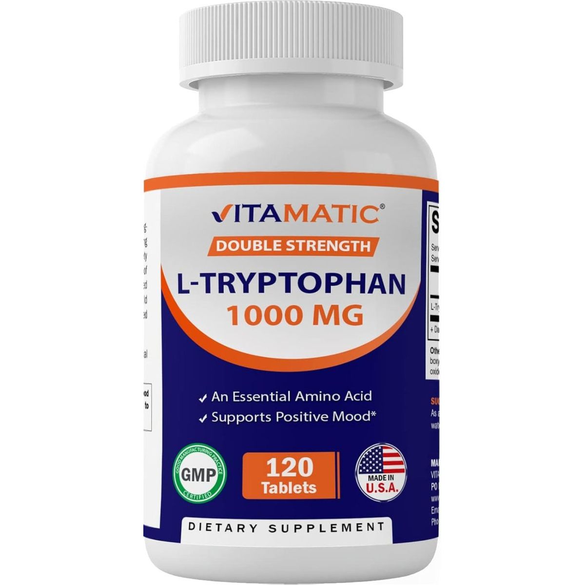 Vitamatic L - Tryptophan 1000Mg 120 Tablets - Suppviv