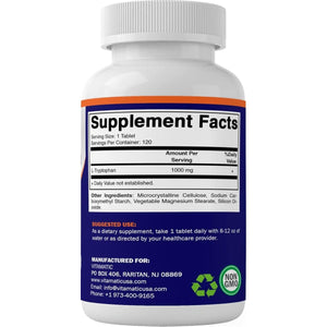 Vitamatic L - Tryptophan 1000Mg 120 Tablets - Suppviv