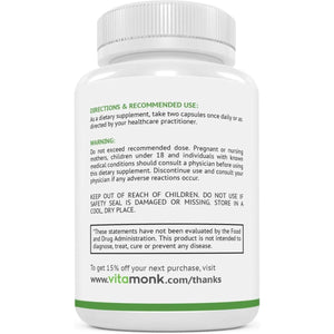 Vitamonk Cortitrax Natural Cortisol Blocker - Doctor Formulated Cortisol Manager, 60 Capsule - Suppviv