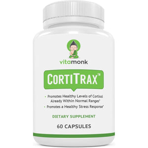 Vitamonk Cortitrax Natural Cortisol Blocker - Doctor Formulated Cortisol Manager, 60 Capsule - Suppviv