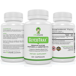 Vitamonk Glycotrax - High Absorption GPLC Supplement - Support Healthy Blood Flow - 60 Capsules - Suppviv