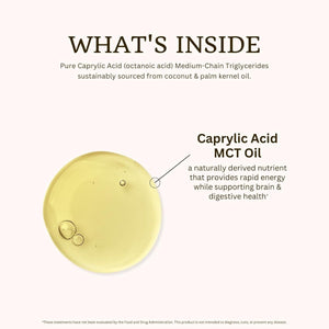 Vitatradingco. 100% Pure C8 MCT Oil | 3X Distilled Caprylic Acid | 32Oz, 64 Servings (Unflavored) - Suppviv