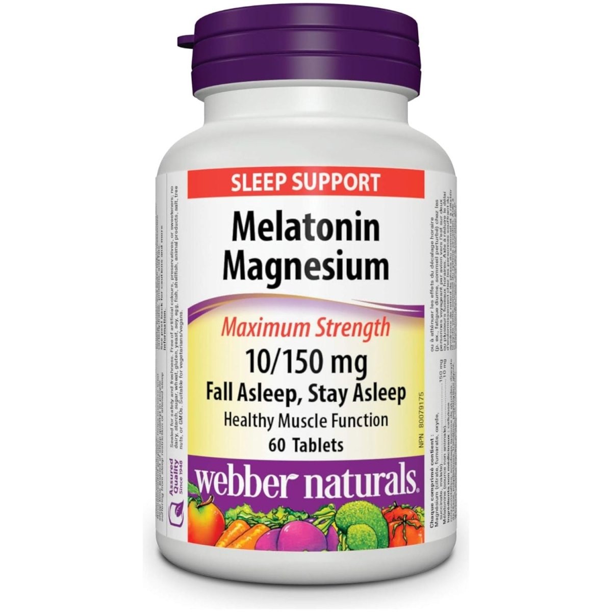 Webber Naturals Melatonin Magnesium 10/150 Mg 60 Tablets - Suppviv