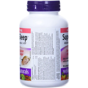 Webber Naturals Super Sleep Melatonin plus L - Theanine & 5 - HTP, 90 Soft - Melt Tablets - Suppviv