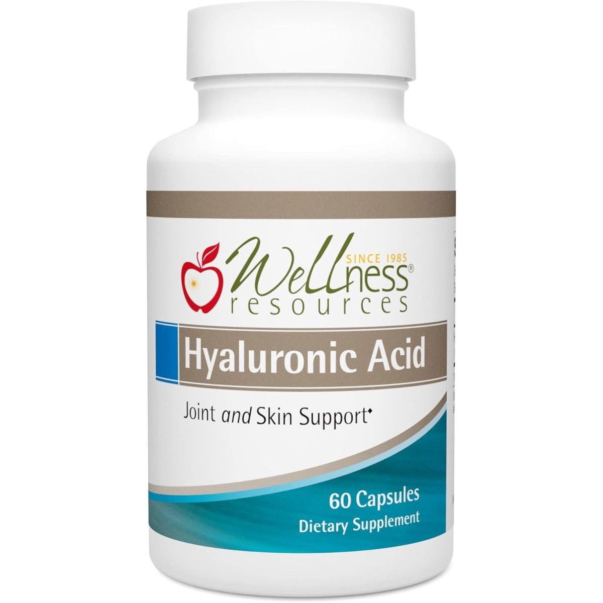 Wellness Resources Hyaluronic Acid from Rooster Comb, 100% Natural Low Molecular Weight (60 Capsules) - Suppviv