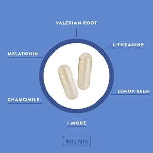 Wellpath Rest Valerian Root Sleep Aid for Adults with Melatonin & L - Theanine 60 Ct - Suppviv