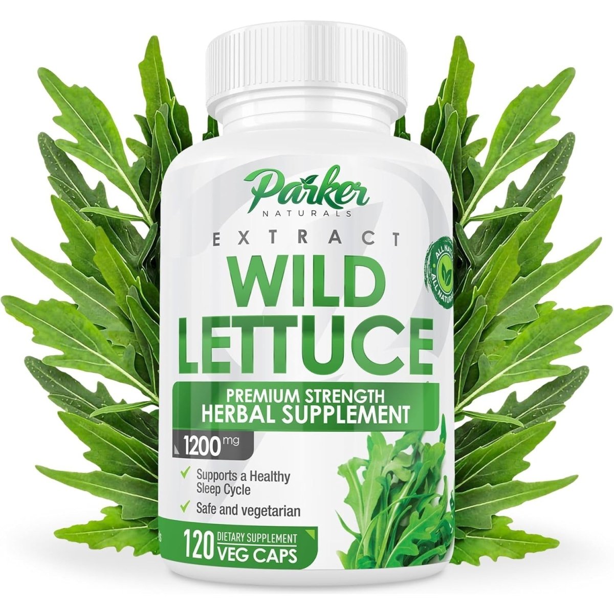 Wild Lettuce Capsules, 1200Mg Herbal Sleep Supplement 120 Capsules - Suppviv