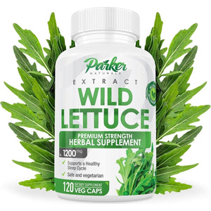 Wild Lettuce Capsules, 1200Mg Herbal Sleep Supplement 120 Capsules - Suppviv