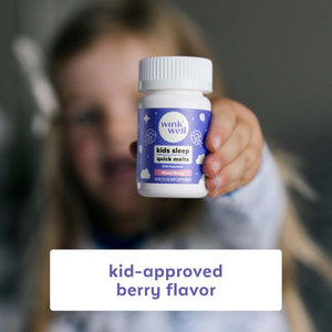 Wink Well Kids Melatonin Chewable Melts - Baby Sleep Aid Chews with Melatonin 1Mg 30 Melts - Suppviv