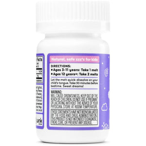 Wink Well Kids Melatonin Chewable Melts - Baby Sleep Aid Chews with Melatonin 1Mg 30 Melts - Suppviv