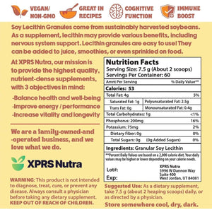 XPRS Nutra Soy Lecithin Granules - 100% Pure Soy Lethicin Granules - (16 Ounce) - Suppviv