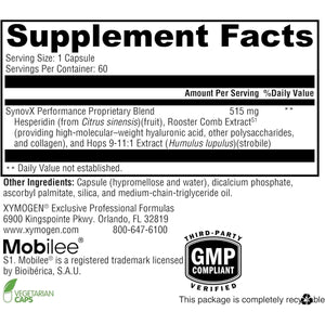XYMOGEN Synovx Performance - Stay Active with Joint Mobility & Cytokine Balance Support - (60 Capsules) - Suppviv