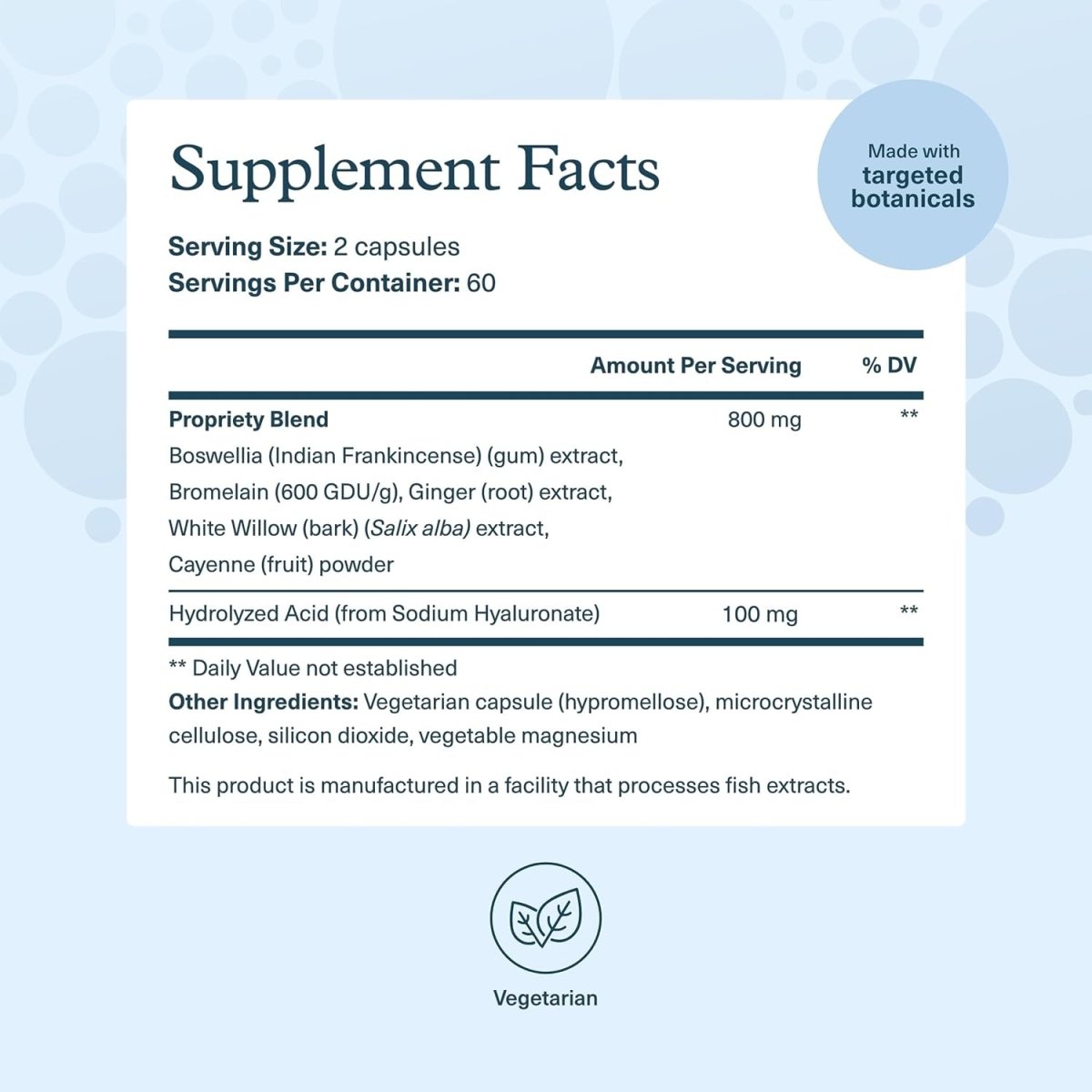 Youtheory Hyaluronic Acid Advanced Formula - Joint Support Supplement with Boswellia Extract* 120 Vegetarian Capsules - Suppviv