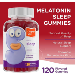 Zahler - Chapter One Sleep Melatonin Gummies for Kids & Adults (120 Flavored Gummies) - Suppviv