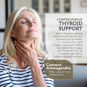 Zahler Thyraid - Thyroid Support Complex with Iodine, Zinc, Ashwagandha (60 Capsules).