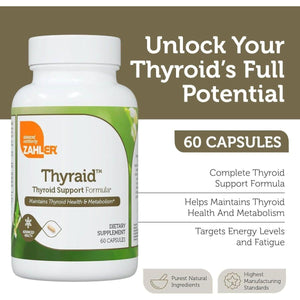 Zahler Thyraid - Thyroid Support Complex with Iodine, Zinc, Ashwagandha (60 Capsules).