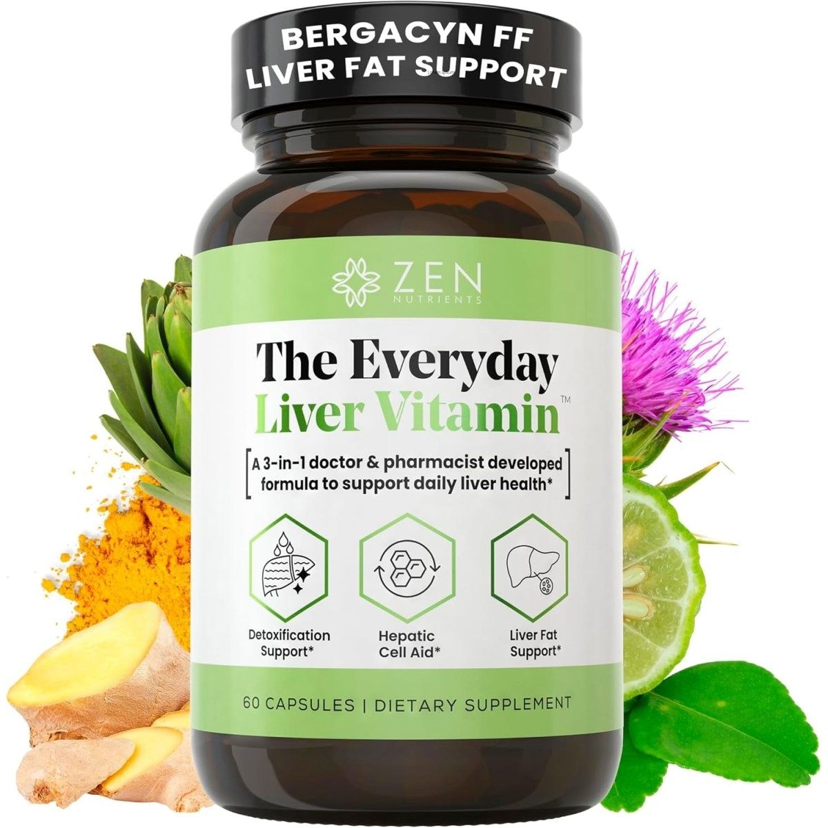 Zen Nutrients the Everyday Liver Vitamin - Liver Cleanse Detox & Repair - Suppviv
