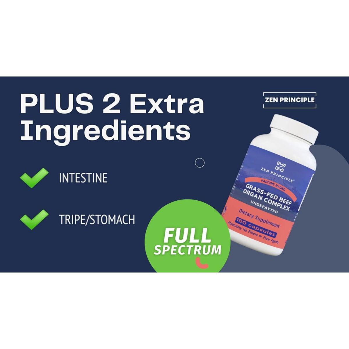 Zen Principle Grass Fed Beef Organs - Beef Organ Supplements - Suppviv
