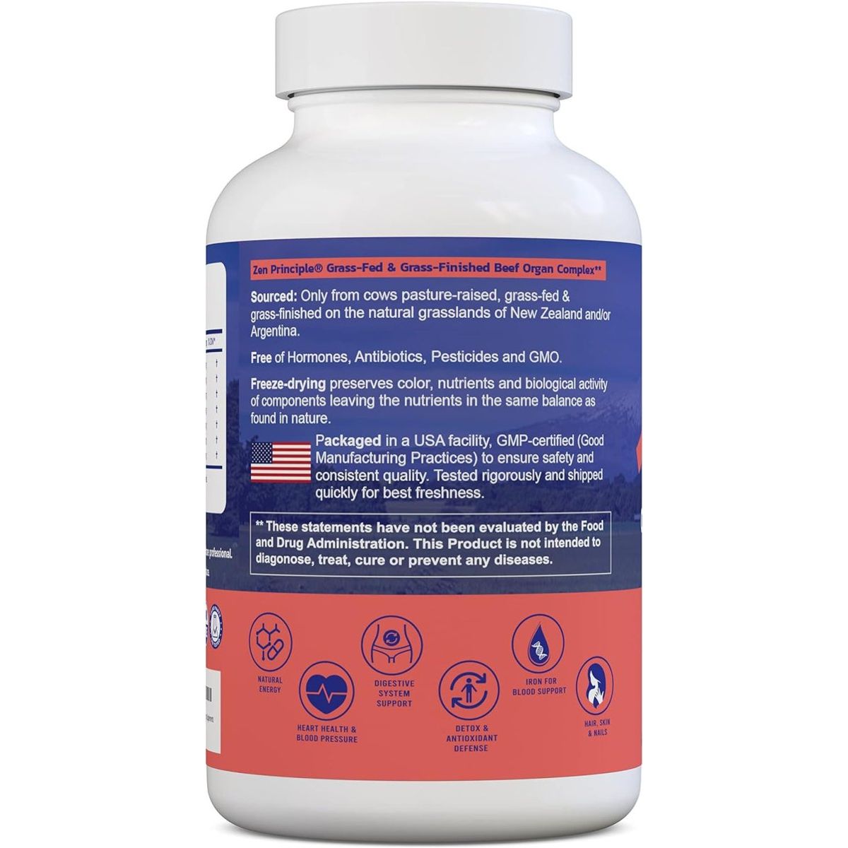 Zen Principle Grass Fed Beef Organs - Beef Organ Supplements 2 - Pack - Suppviv