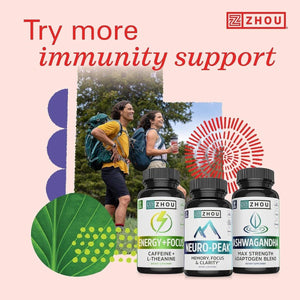 Zhou Thyroid Support Complex with Iodine Supplement 60 Caps.