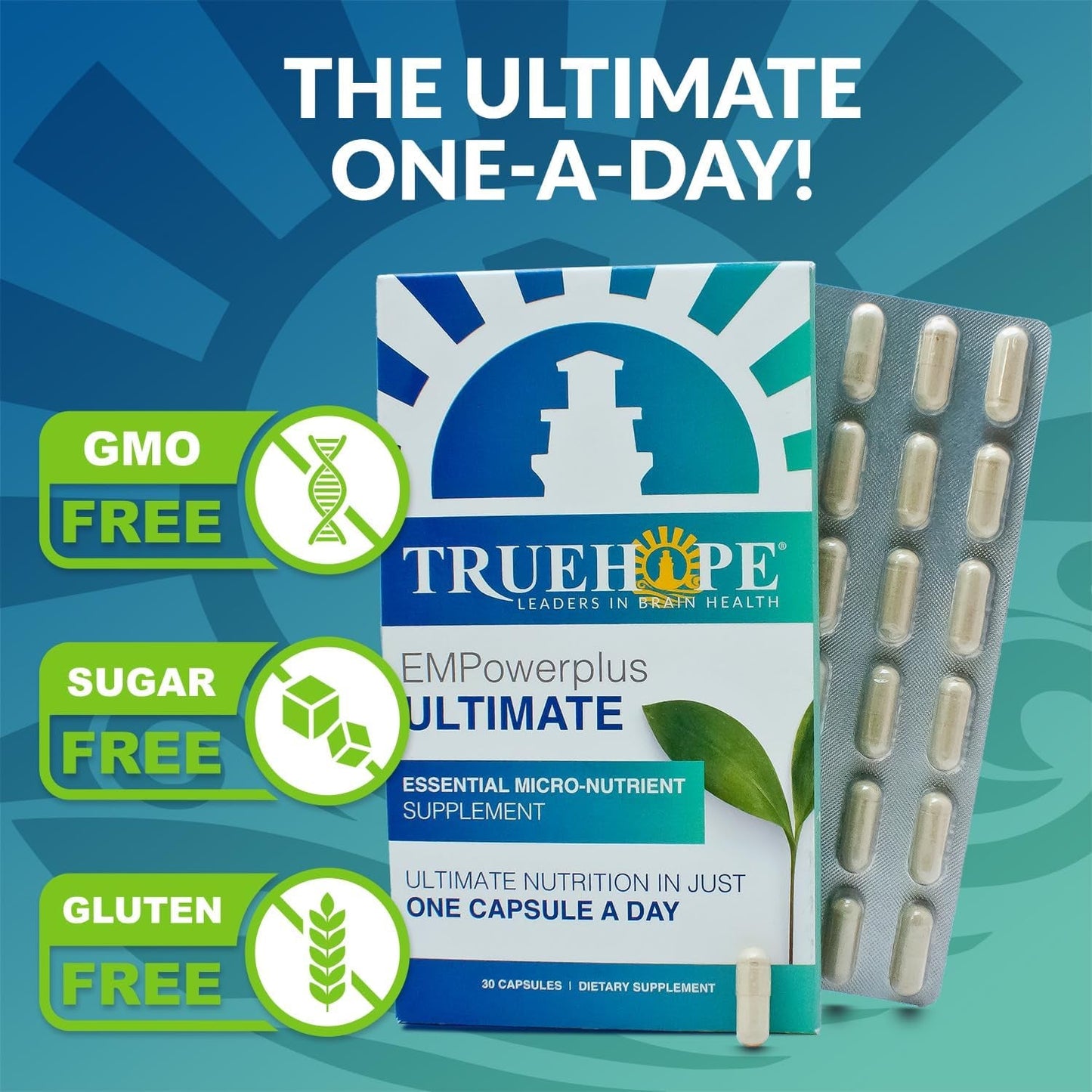 Truehope Empowerplus Ultimate Capsules - Brain, Energy and Focus Supplement 30 Capsules