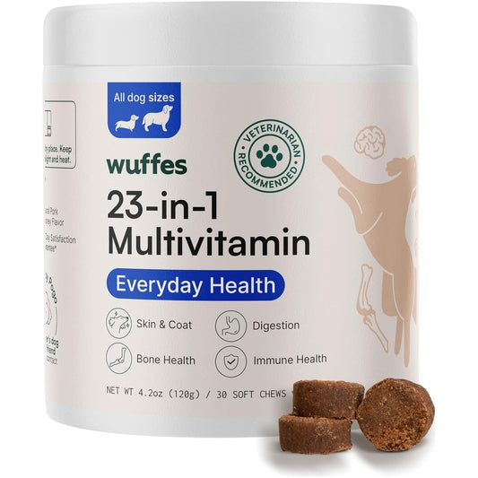 Wuffes 23-In-1 Chewable Dog Multivitamin&Supplements - 30 Soft Chews (23-In-1)