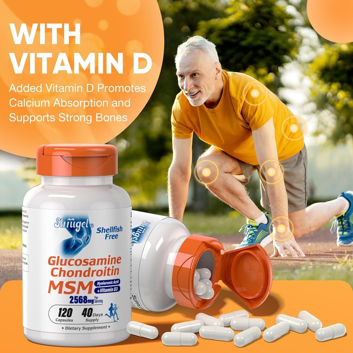 Glucosamine Chondroitin MSM+ Vitamin D3 | 2568Mg | Joint Support Supplement