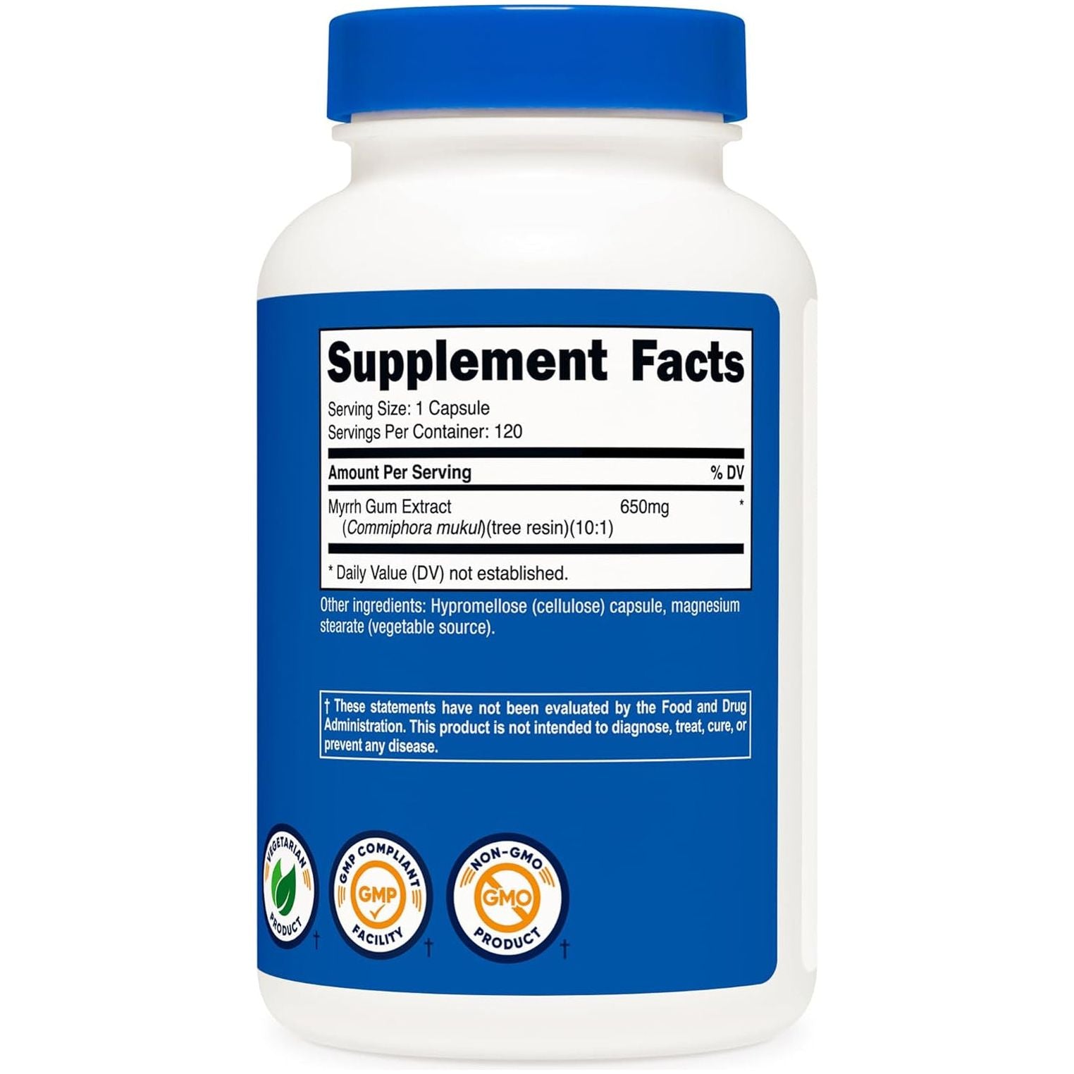 Nutricost Myrrh Extract Capsules 650 MG, 120 Capsules - Gluten Free, Vegetarian, Non-Gmo