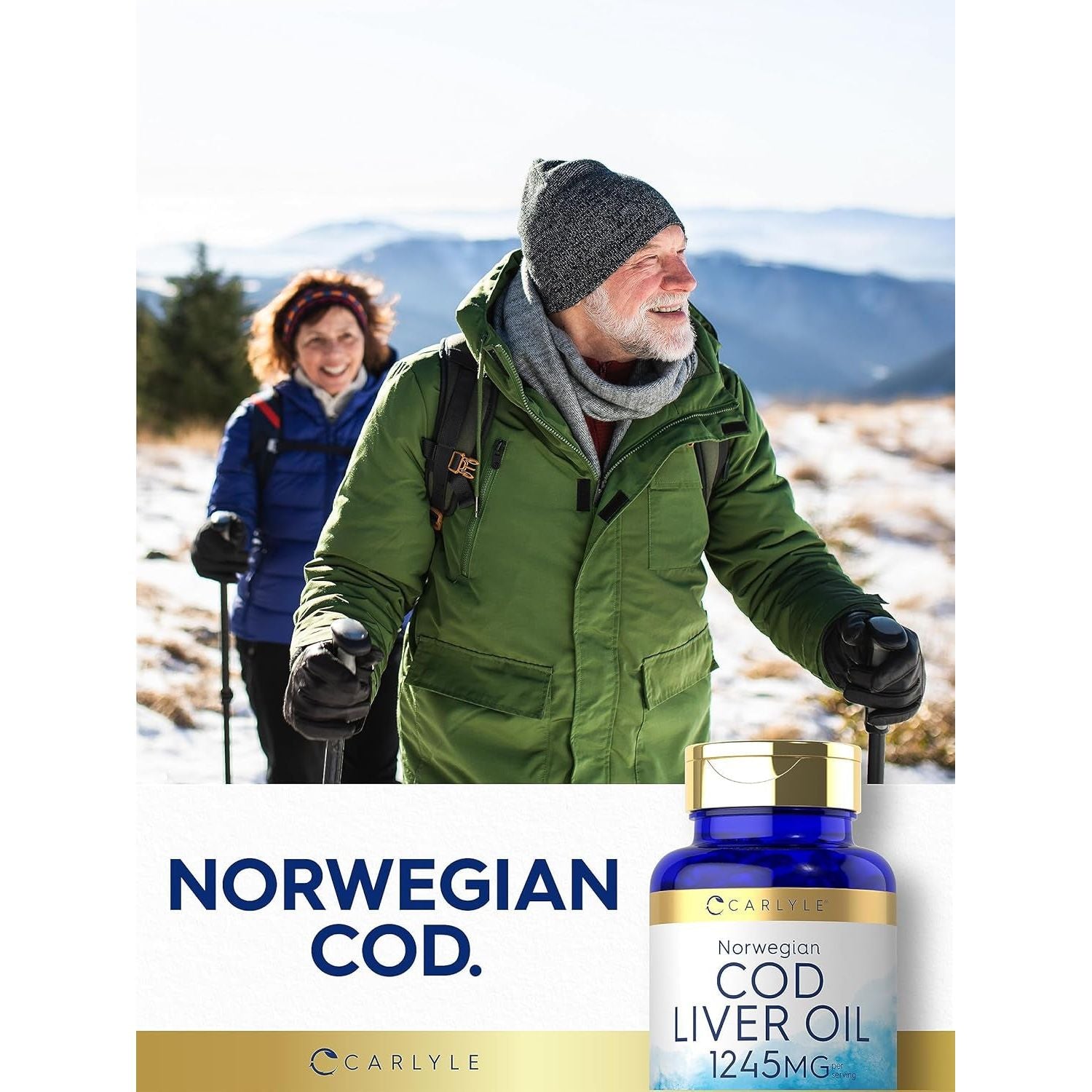 Carlyle Norwegian Cod Liver Oil with EPA & DHA | 1245Mg | 150 Softgels