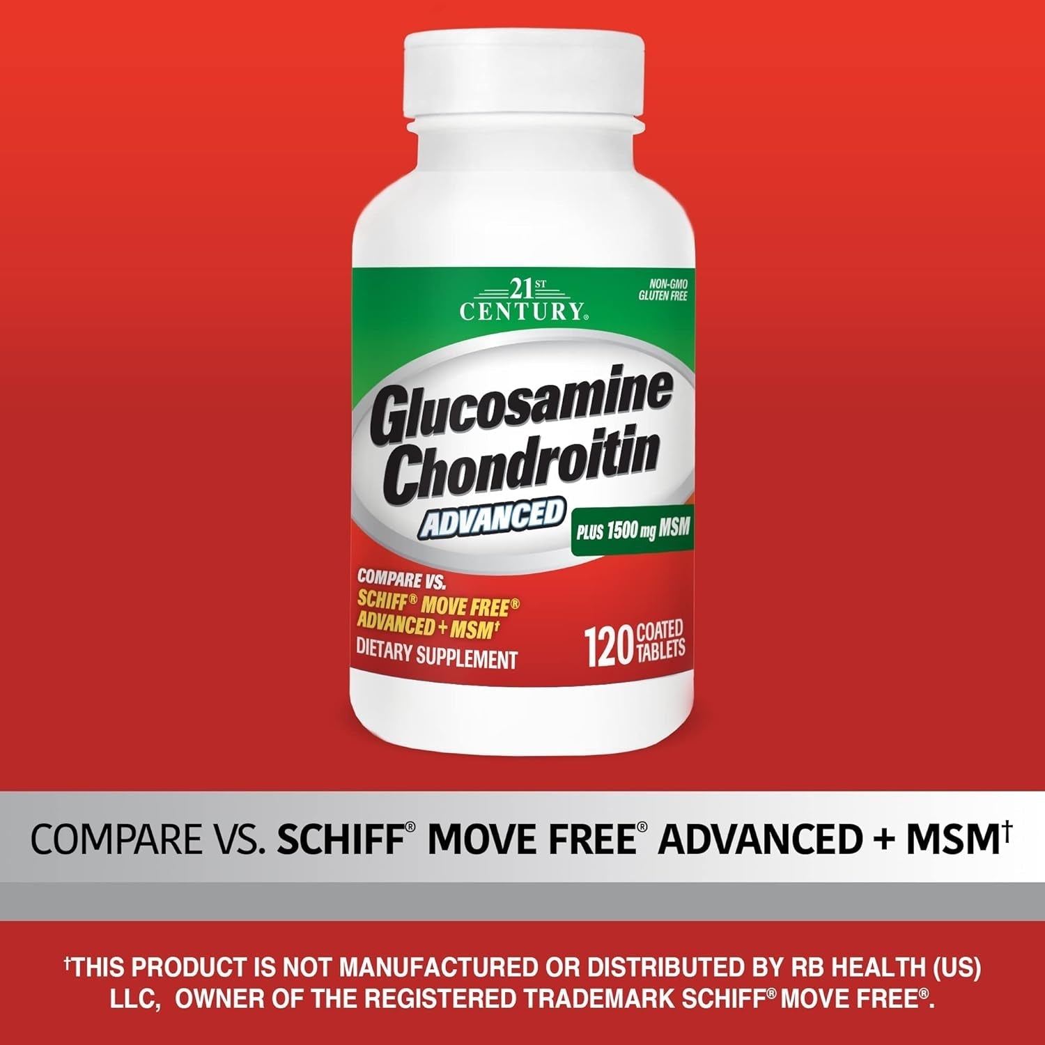 21St Century Healthcare Glucosamine Chondroitin Advanced 120 Tabs