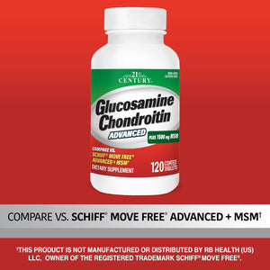 21St Century Healthcare Glucosamine Chondroitin Advanced 120 Tabs