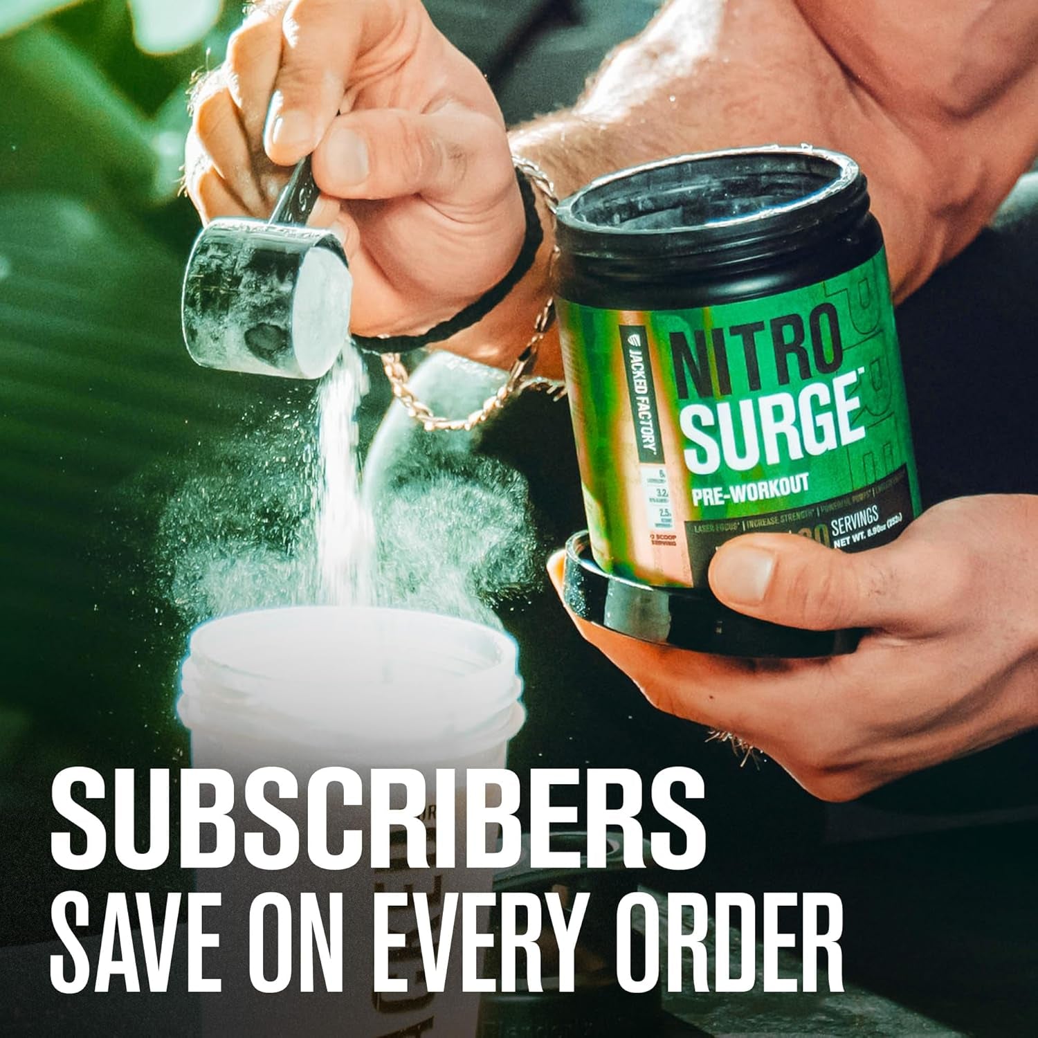 Jacked Factory NITROSURGE Pre Workout Supplement - 30 Servings, Cherry Limeade