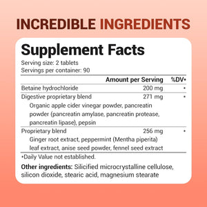 Dr. Berg Advanced Digestive Enzymes with Apple Cider Vinegar - 180 Tablets