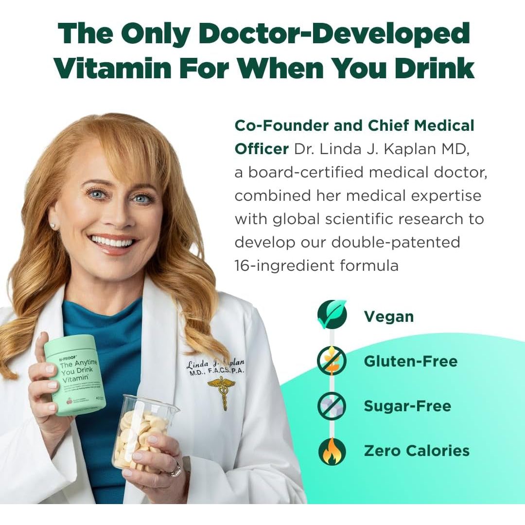 The Anytime You Drink Vitamin, Liver Health & Immunity Support - (20 Servings), Black Cherry Chewables