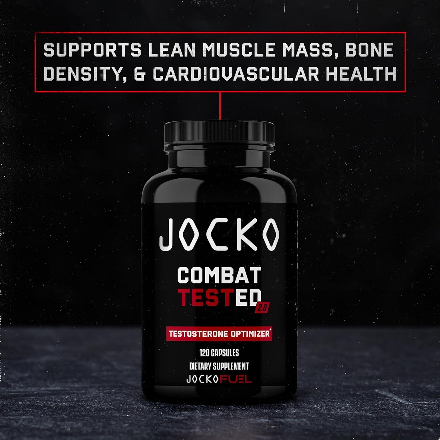 Jocko Fuel Test Booster for Men - Natural Endurance, Stamina, & Strength Booster (30 Servings)