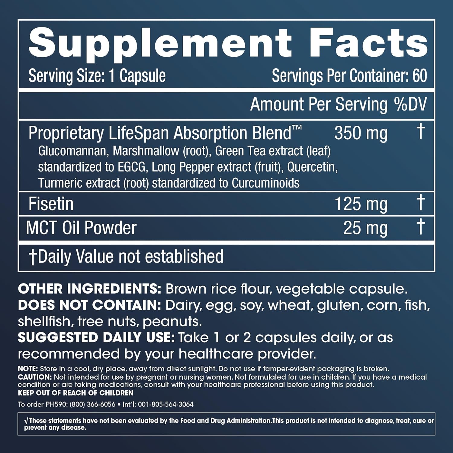 Prohealth Fisetin Supplements MCT Oil. Powerful Antioxidant + Senolytic. Fisetin Supplement 125Mg X 60 Servings