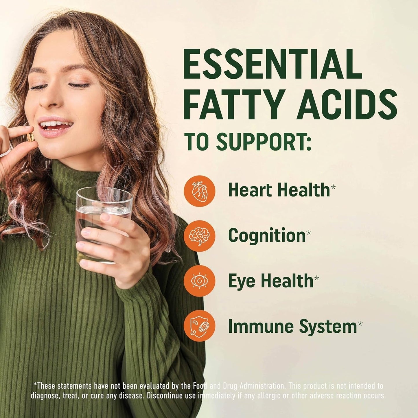 Vegan Omega 3 Algae Oil | Plant Based DHA EPA | Heart, Brain, and Eye Health 60 Softgel Capsules