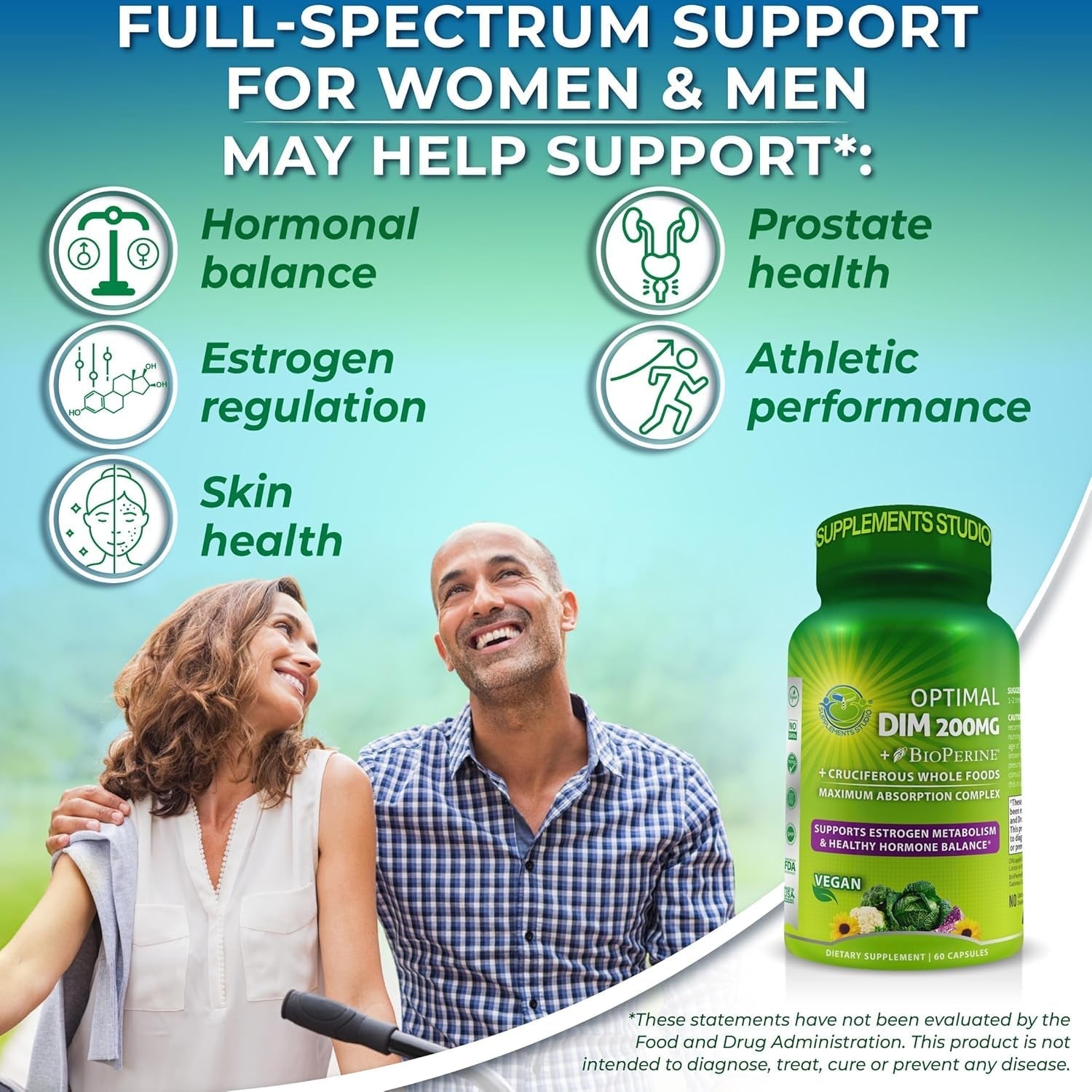 Optimal DIM 200Mg Supplement - Estrogen & Hormone Balance Support 60 Capsules