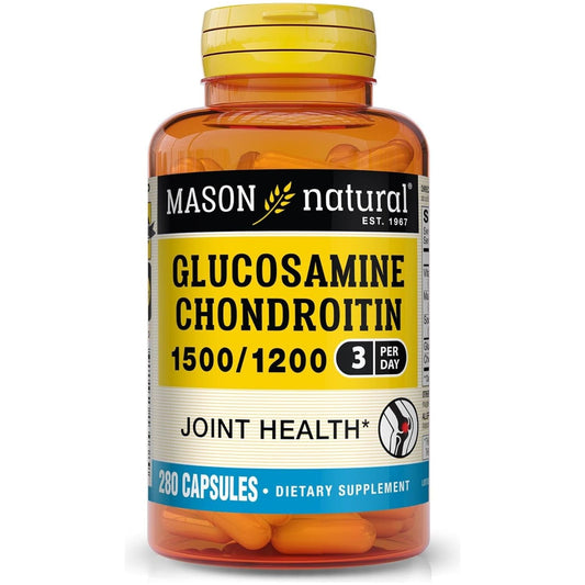 MASON NATURAL Glucosamine Chondroitin 1500/1200  with Vitamin C - 280 Capsules