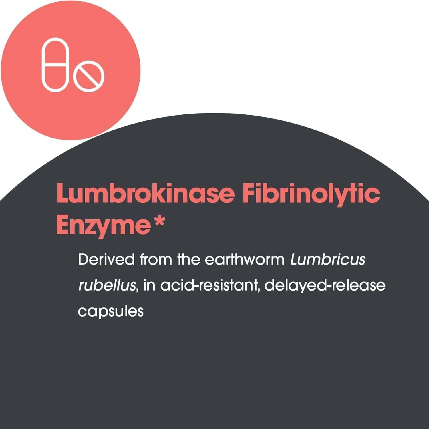 Allergy Research Group Lumbrokinase Supplement - Circulatory System Support- 60 Delayed Release Vegetarian Capsules