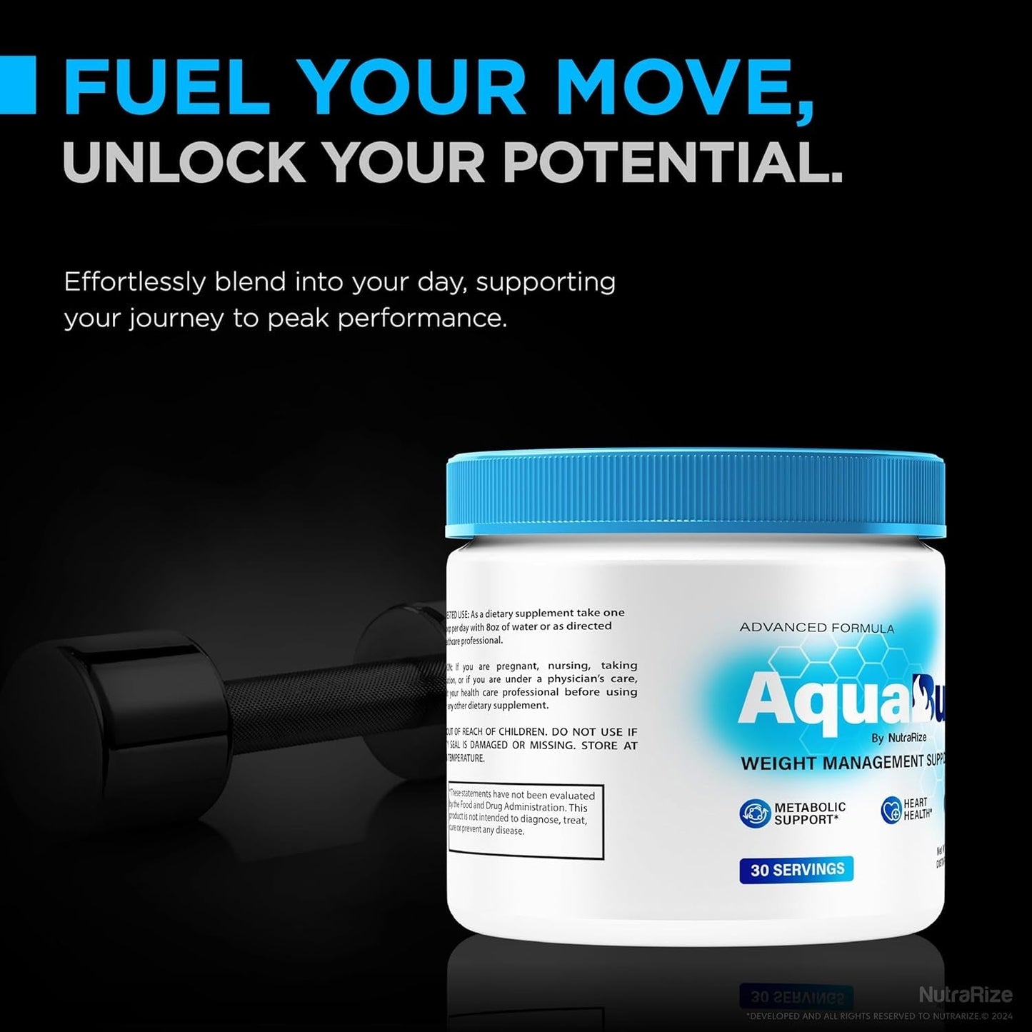 Aquaburn - Premium Powder Formula for Overall Health and Fitness (30 Servings)