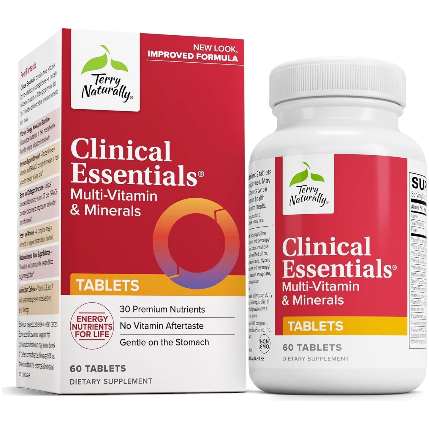 Terry Naturally Clinical Essentials - Multivitamin & Mineral Supplement 30 Servings