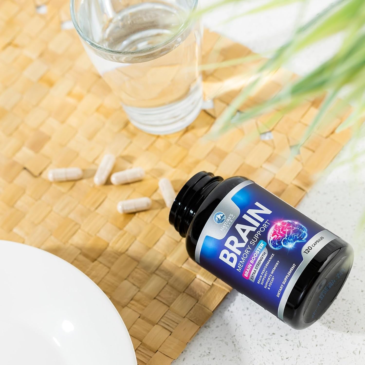 Brain Supplement Memory Pills - Nootropics Support for Concentration, Clarity, Energy & Focus 120 Capsules
