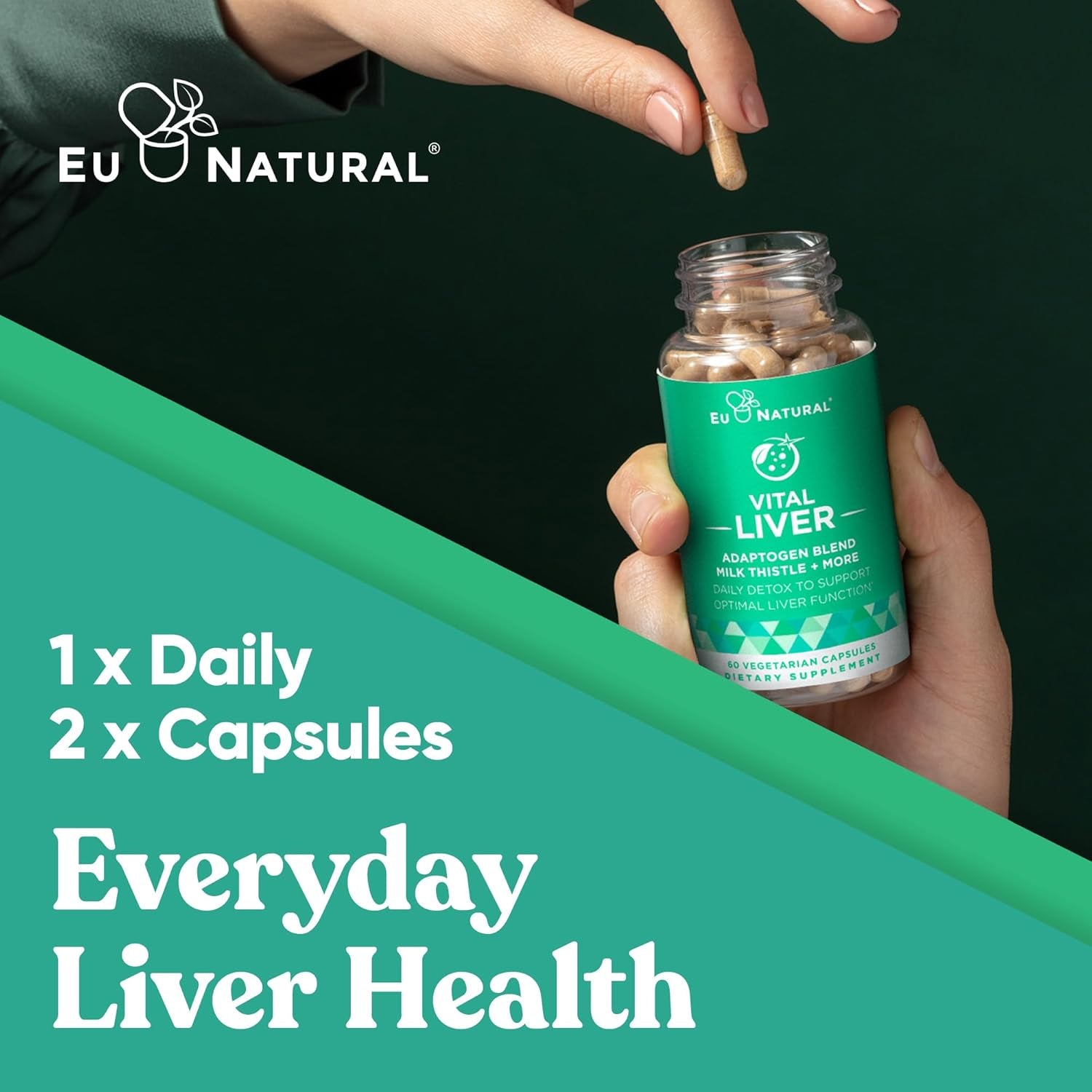 Vital Liver Cleanse Detox & Repair – 9-In-1 Liver Support Supplement – 60 Capsules