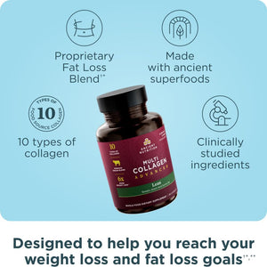 Ancient Nutrition Advanced Collagen Protein Lean with Probiotics, Supports Healthy Weight and Fat Loss, 90 Count